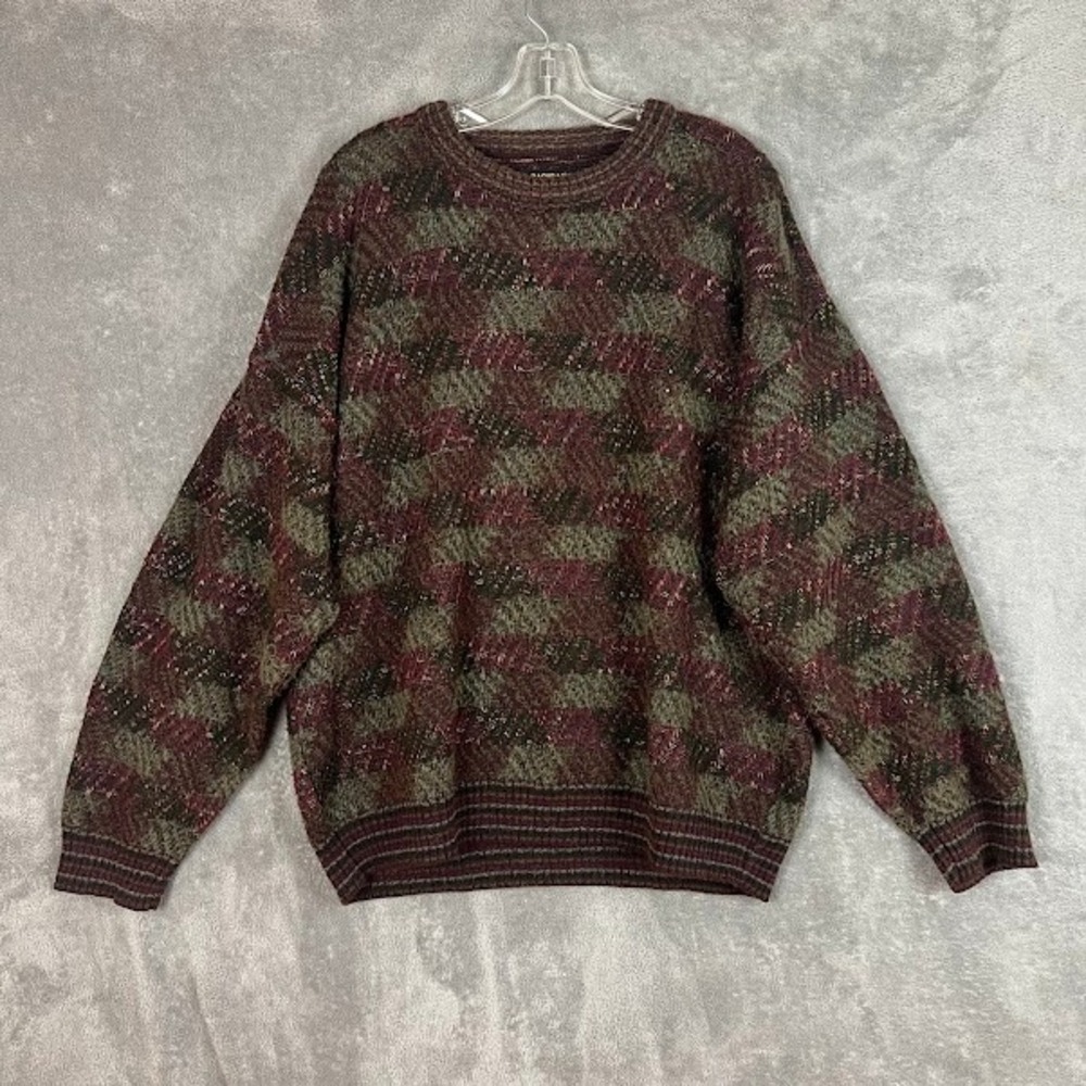 Vintage Bachrach Sweater Mens XL Wool Blend Made in Italy Gradpa Core Retro